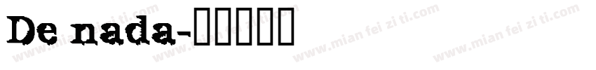 De nada字体转换